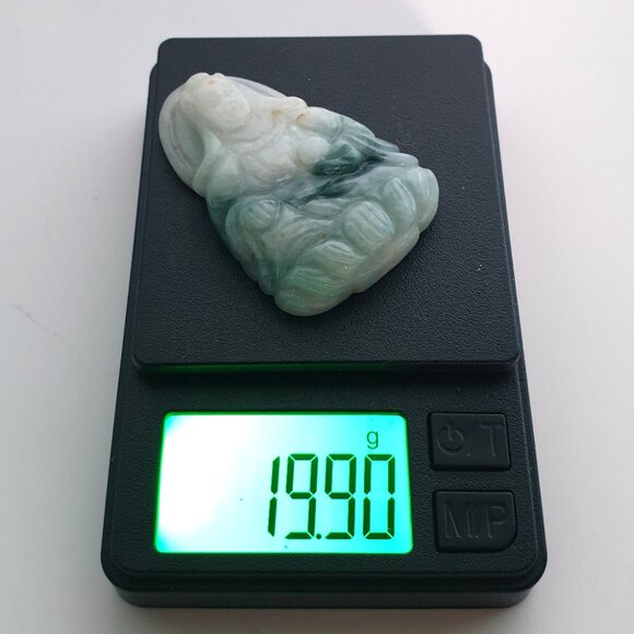 Vintage Natural Double-Sided Hand-Carved Jade Guan Yin Talisman Pendant - Picture 8 of 11